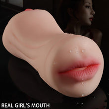 Load image into Gallery viewer, 4D Realistic Deep Throat &amp; Realistic Vaginal Pussy Oral Sex Toy Male Masturbator-2 Channels