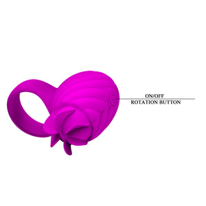 PRETTY LOVE Silicone Rotating teaser Cock Ring