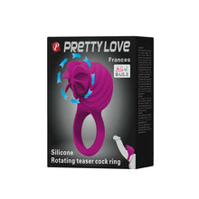 Load image into Gallery viewer, PRETTY LOVE Silicone Rotating teaser Cock Ring