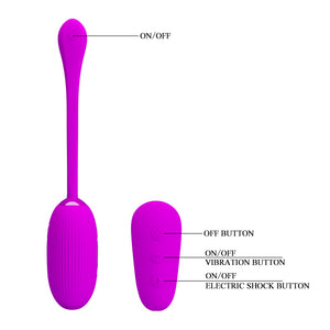 Remote control bullet with electro stimulation, 7 functions of vibration