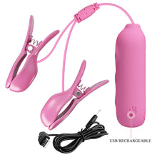 Load image into Gallery viewer, Vibrating &amp; Electro-Stimulation Nipple Clamps