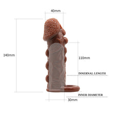 Load image into Gallery viewer, Flexible extension penis sleeve with extra ring for ball strap