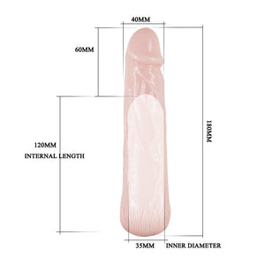 Penis extended sleeve elastic TPR material