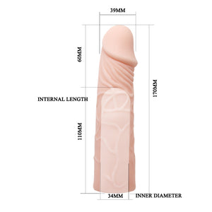 Penis extended sleeve elastic TPR material