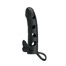 Load image into Gallery viewer, Penis extended sleeve elastic waterproof Silicone Vibration