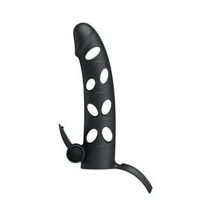 Penis extended sleeve elastic waterproof Silicone Vibration