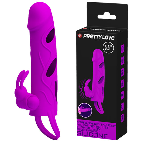 Penis extended sleeve elastic waterproof Silicone Vibration