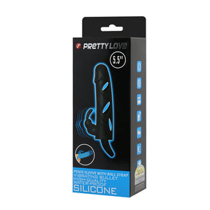 Penis extended sleeve elastic waterproof Silicone Vibration