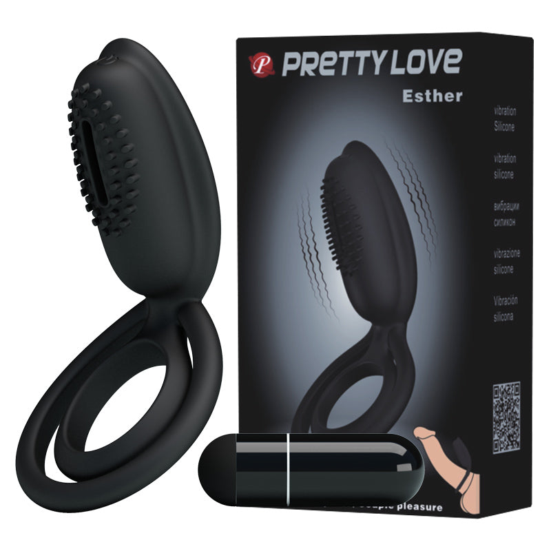 PRETTY LOVE Cock Vibrating Ring - Esther