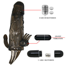 Load image into Gallery viewer, High stretchy extended sleeve On-contact vibrator on top extra clitoral vibrator