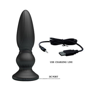 Remote Control Anal Plug Stimulate 12 Function Vibrator 5 Levels Speed Control