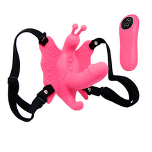 Load image into Gallery viewer, Butterfly Strap-on 30-Function Vibrator