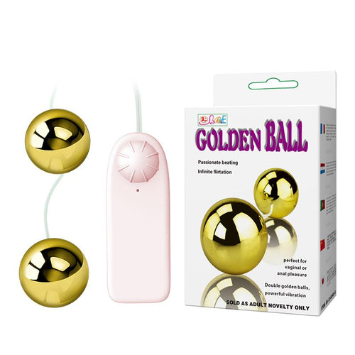 Double Vibrator Multi-speed Golden Balls