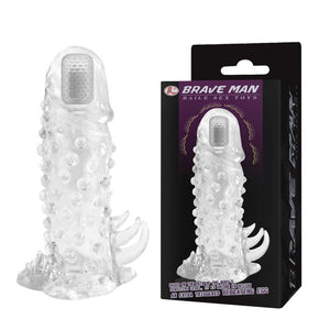 Penis sleeve on-contact vibrator on the top