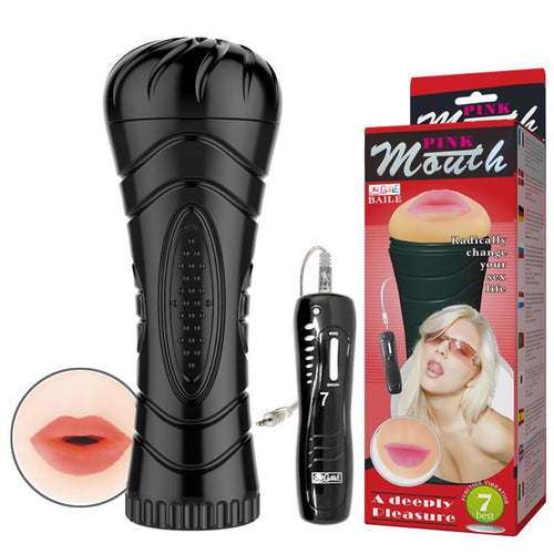 Men Masturbator 7 speeds - PINK MOUTH